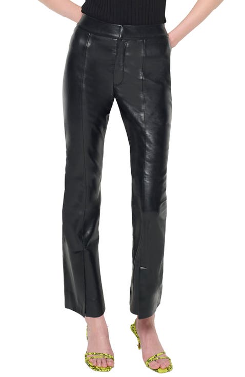 Rowan Leather Cropped Flare Pants