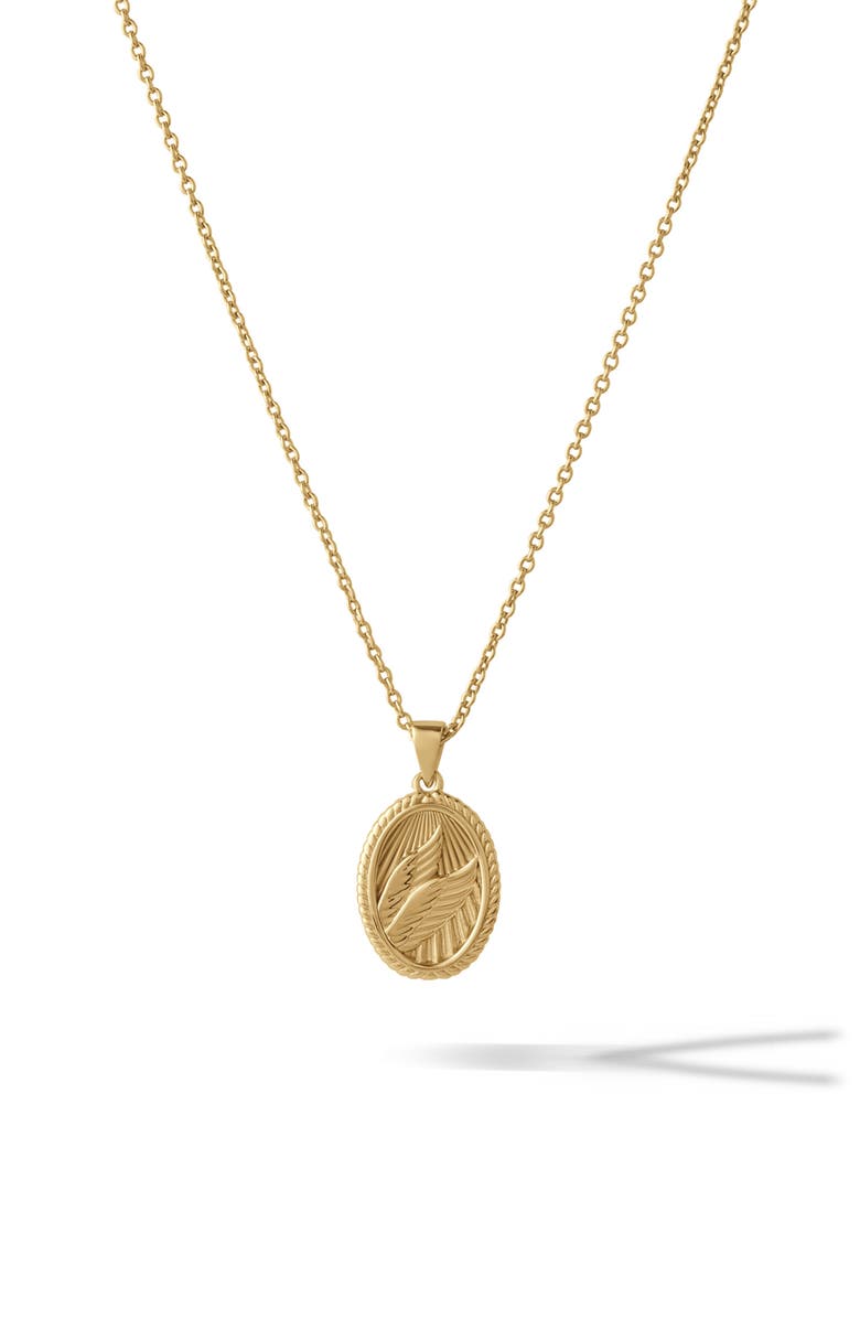 Vincero Victory Wings Pendant Necklace, Main, color, Gold