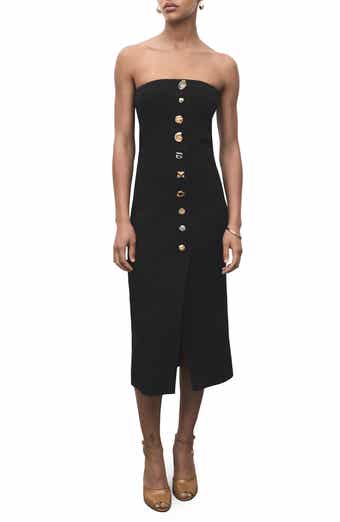 MANGO Strapless Midi Dress