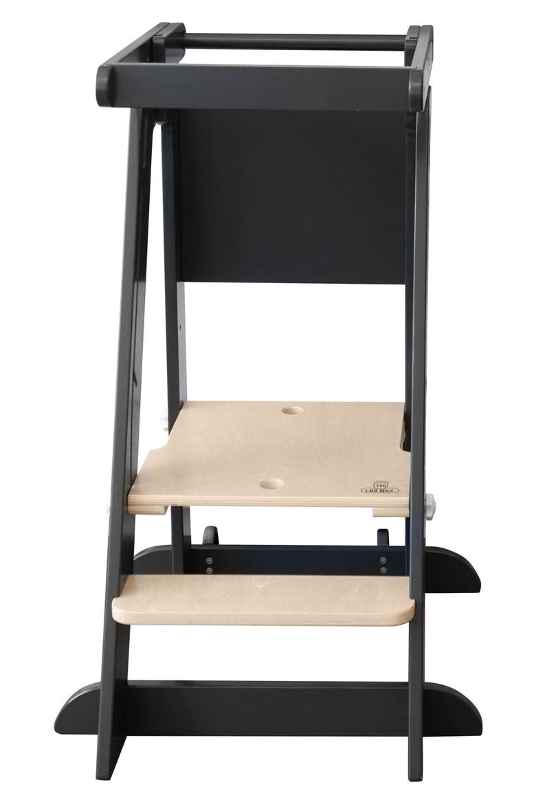 Learn 'N Fold Learning Tower® Toddler Step Stool, Main, color, CHARCOAL W/ NATURAL