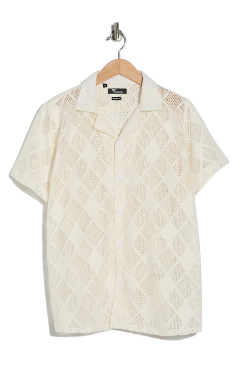 Modern Fit Textured Camp Shirt