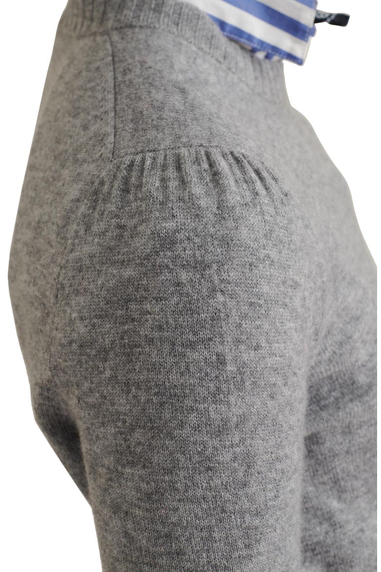 Claire Wool & Cashmere Crewneck Sweater, Alternate, color, HEATHER GREY
