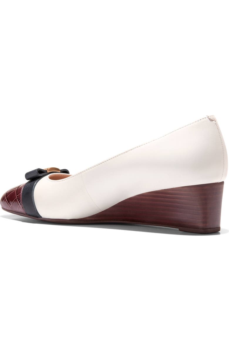 Cole Haan Go-To Malta Bow Wedge Pump, Alternate, color, Powder Leather