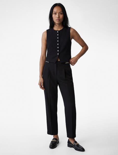 Medium  Rise Chain Detail Trousers