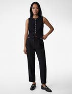 Koton Medium Rise Chain Detail Trousers