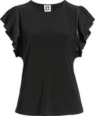 Anne Klein Pleat Sleeve Top