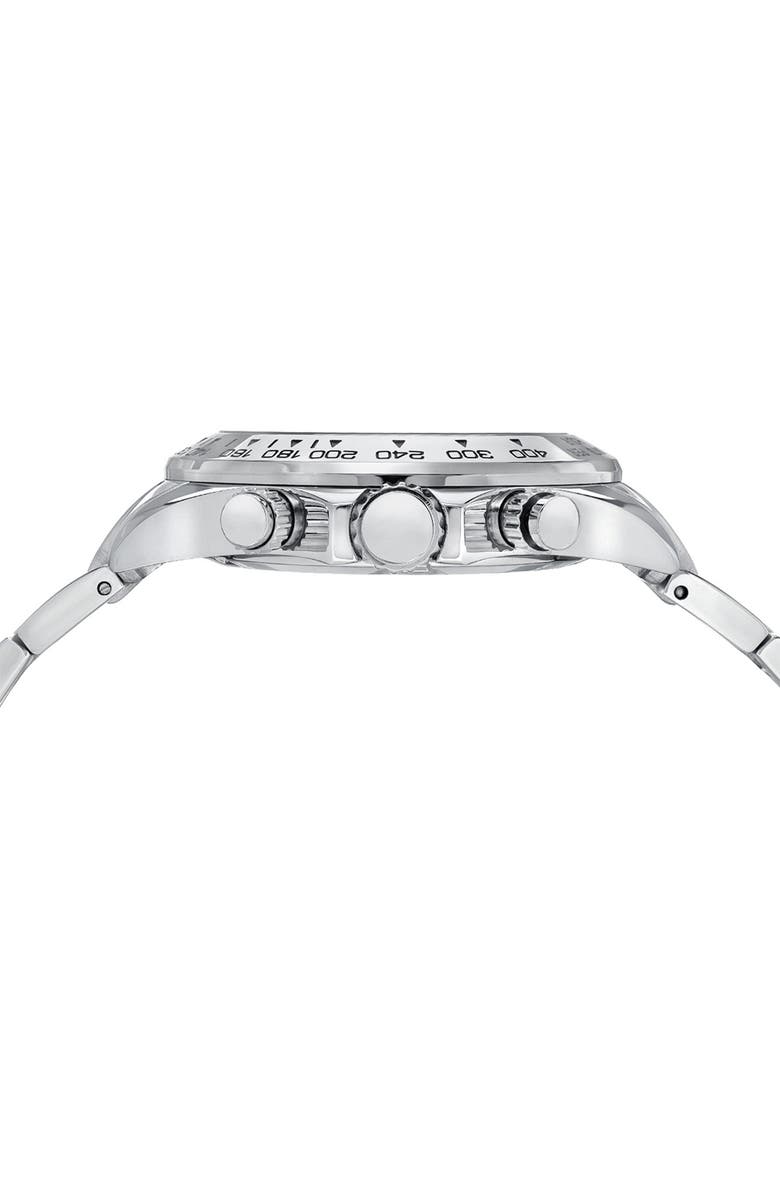 PORSAMO BLEU Men's Preston Multi-Function Dial Stainless Steel Bracelet Watch, 41mm, Alternate, color, Silver-Black