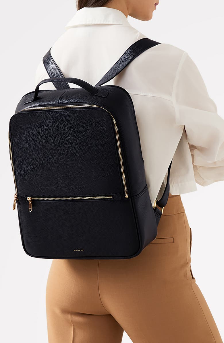 Radley Sunny Dene Leather Backpack, Alternate, color, Black