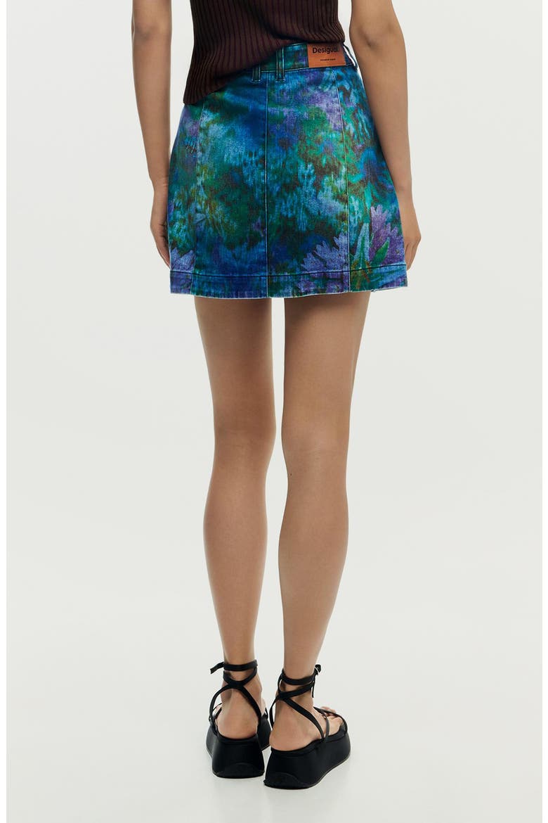Denim Miniskirt, Alternate, color, DARK BLUE