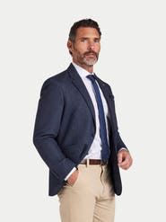 Raging Bull Herringbone Long Sleeve Wool Blazer