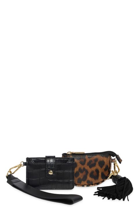 Mirela Faux Leather Bag Charm Set