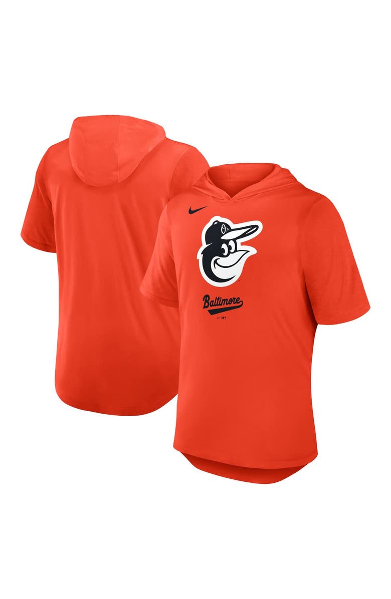 Nike Men's Nike Orange Baltimore Orioles Tri-Blend Hoodie T-Shirt, Main, color, Orange