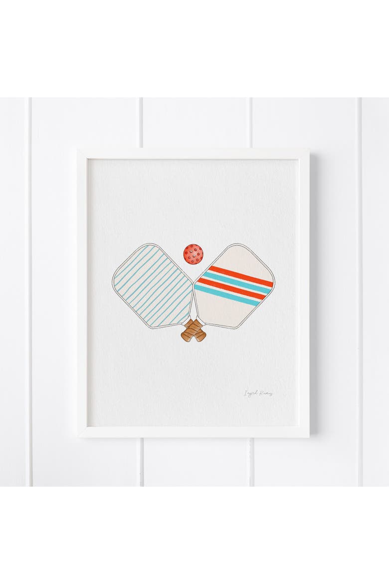 Pickleball Framed Museum Quality 8" x 10" Art Print, Main, color, Multicolored