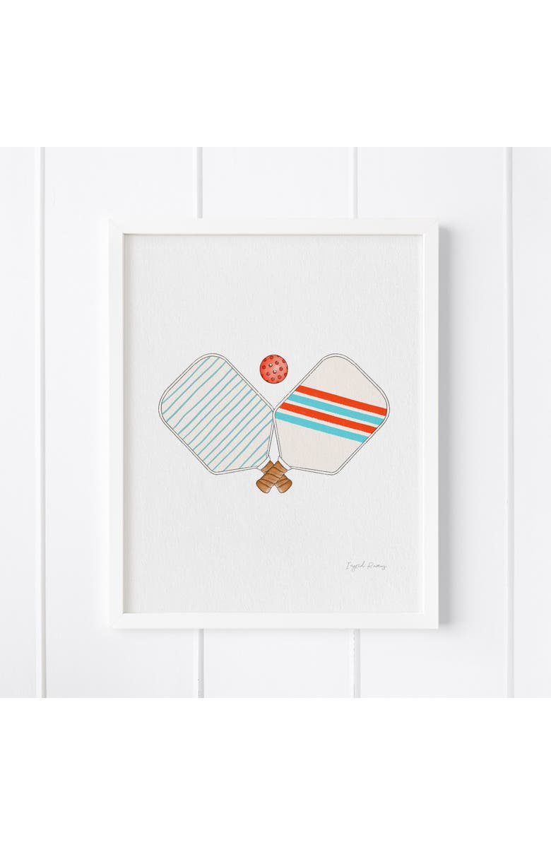 Ramus & Co Pickleball Framed Museum Quality 8" x 10" Art Print, Main, color, Multicolored