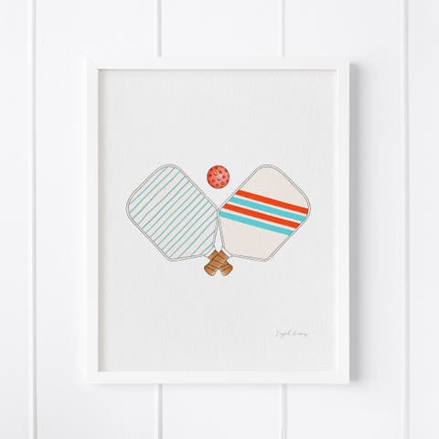 Pickleball Framed Museum Quality 8" x 10" Art Print