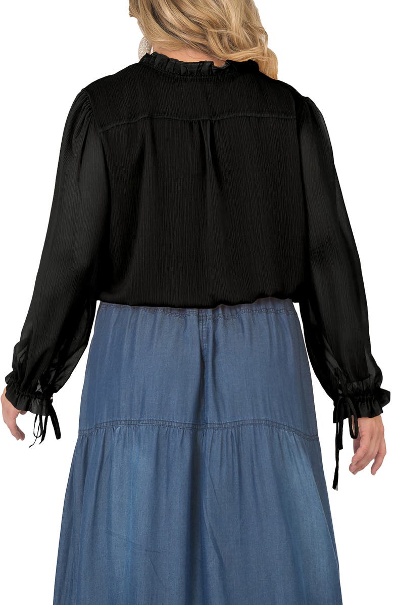 Standards & Practices Standard & Practices Tie Neck Chiffon Top, Alternate, color,