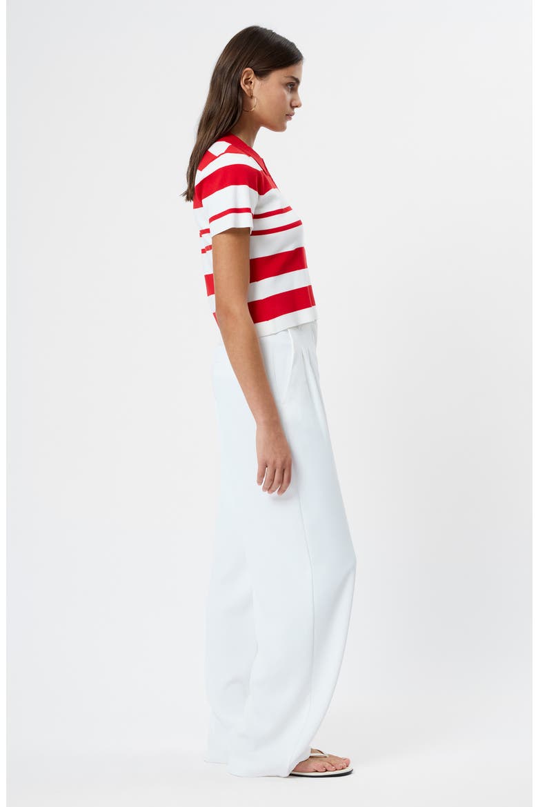 Maxime Stripe Polo, Alternate, color, 12-SUMMER WHITE-CRIMSON