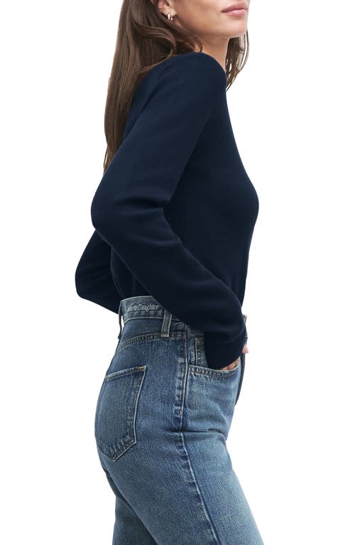 Favorite Daughter The Whitney Mock Neck Sweater In Blue