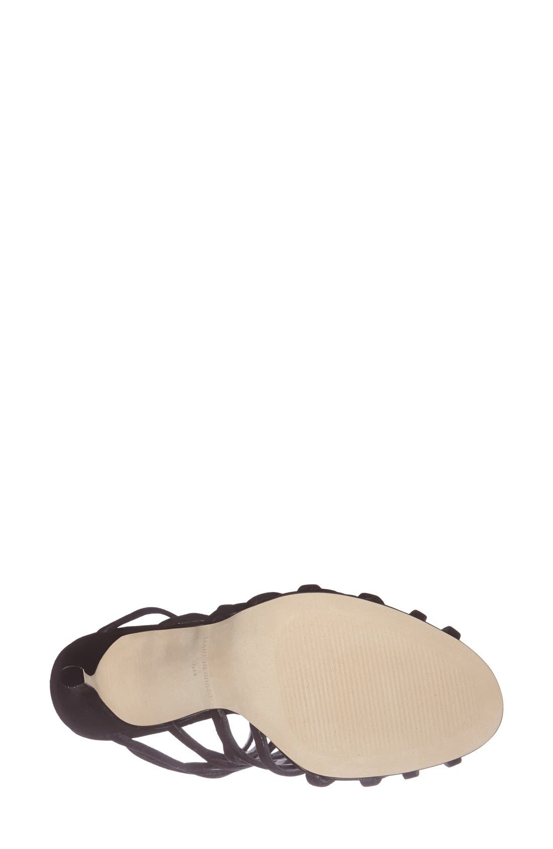 'Slithur' Sandal, Alternate, color, BLACK NUBUCK LEATHER