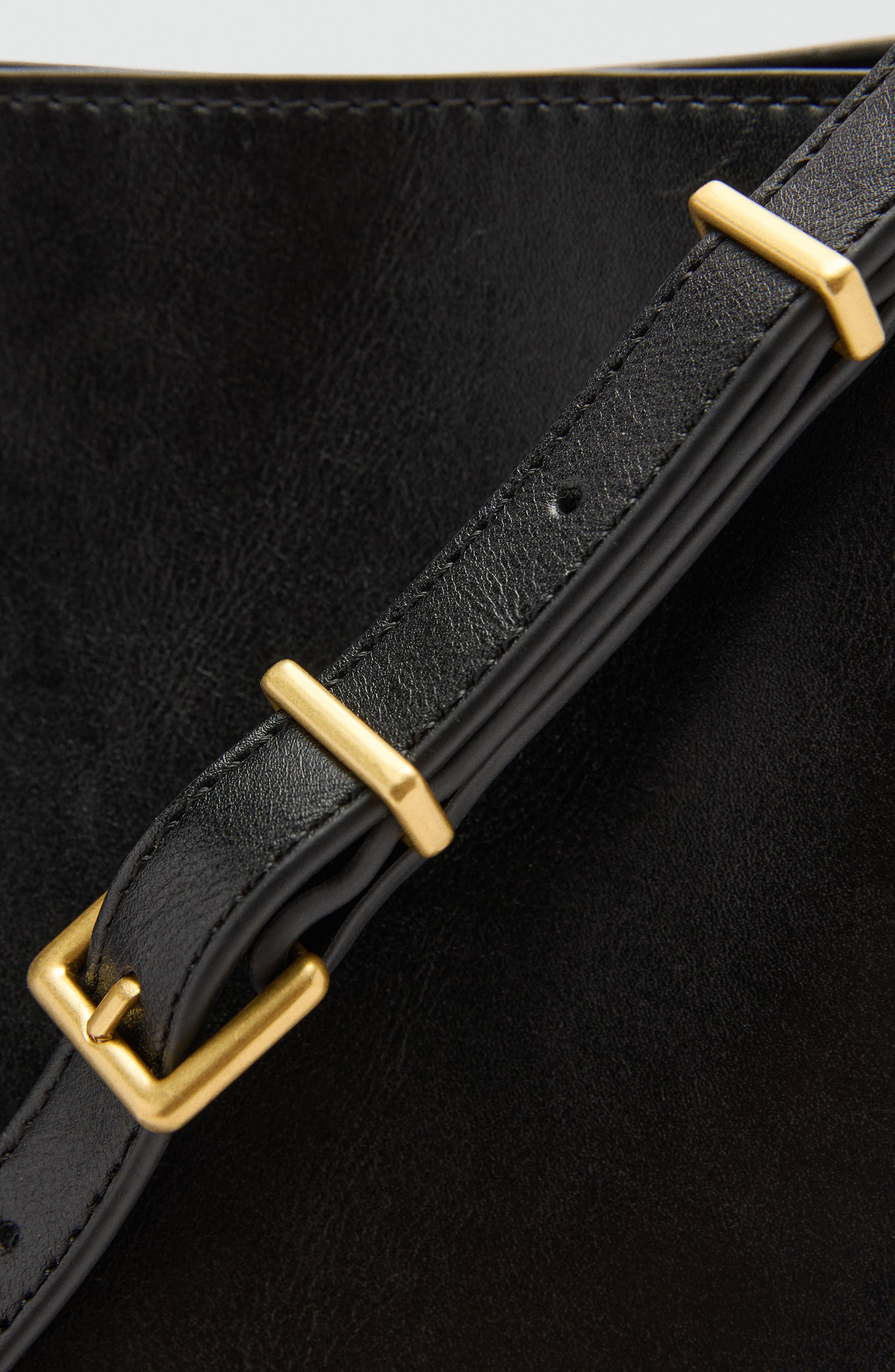 MANGO Faux Leather Shopper Bag, Alternate, color, 