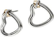 John Hardy Bamboo Collection Heart Earrings