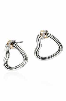John Hardy Bamboo Collection Heart Earrings