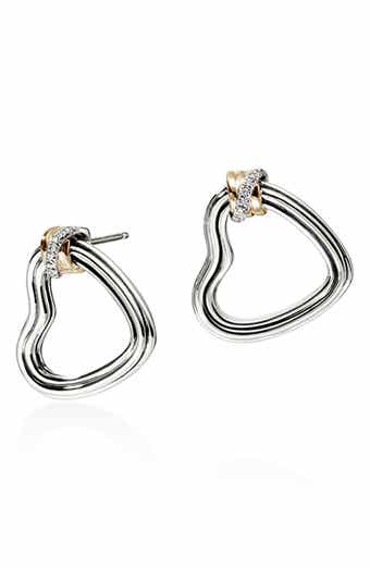 Bamboo Collection Heart Earrings