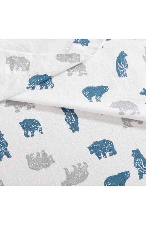 Eddie Bauer Bear Mountain Cotton Flannel Sheet Set In Grey