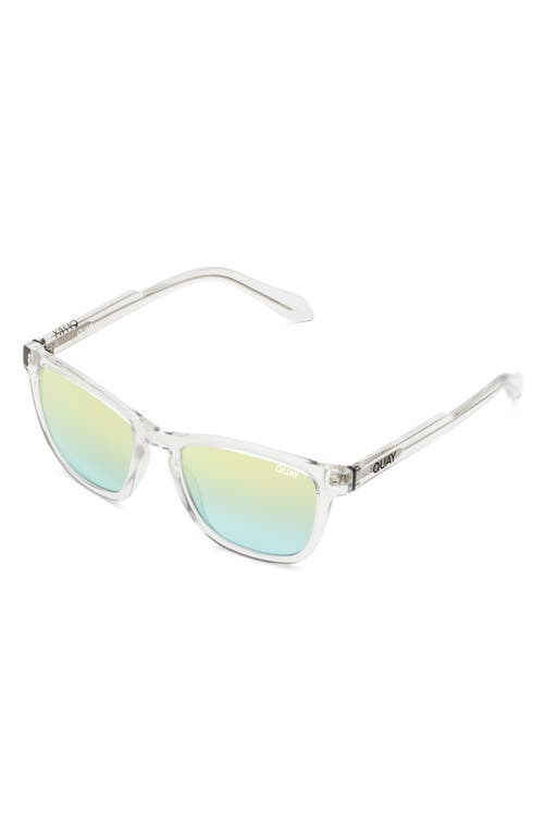 Quay Hardwire 55mm Gradient Square Sunglasses In Green