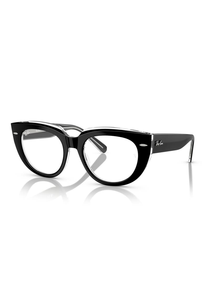 Doreen 48mm Small Square Optical Glasses, Alternate, color, TRANSPARENT GREY