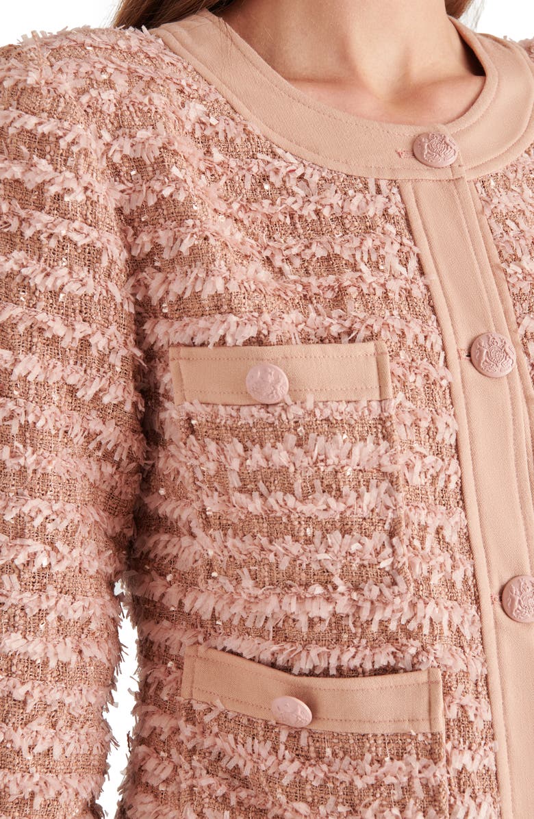 Steve Madden Winterrose Tweed Jacket, Alternate, color, 