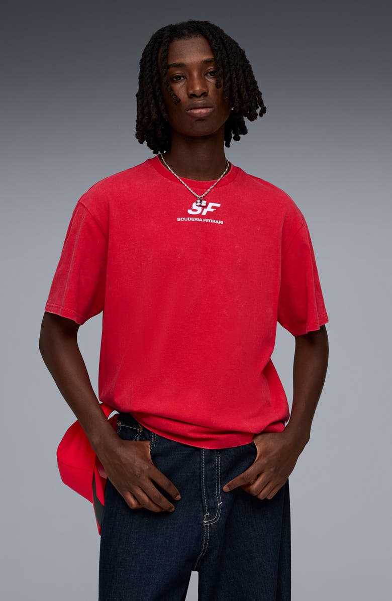 PUMA Ferrari Car Graphic T-Shirt, Alternate, color, Rosso Corsa