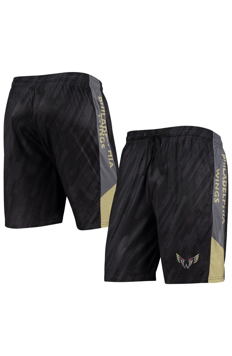 FOCO Men's FOCO Black Philadelphia Wings Static Mesh Shorts, Main, color, Black
