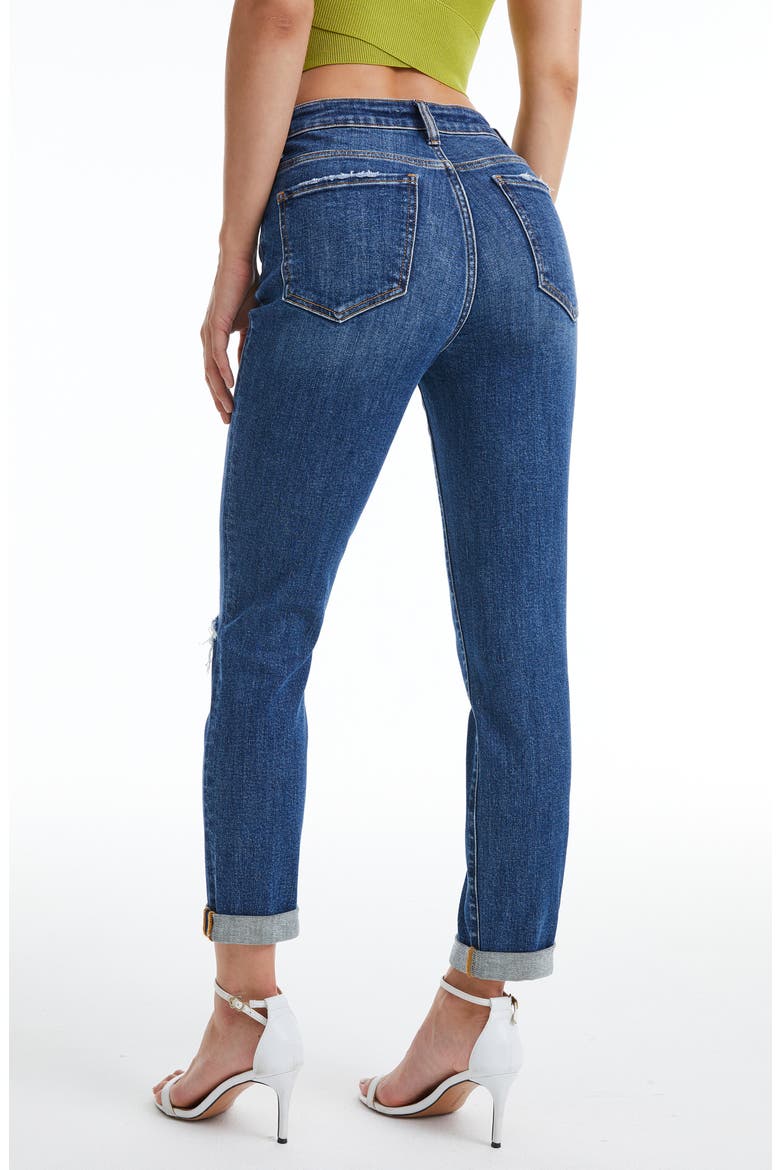 High Waist Ripped Straight Leg Jeans, Alternate, color, MILLYROCK