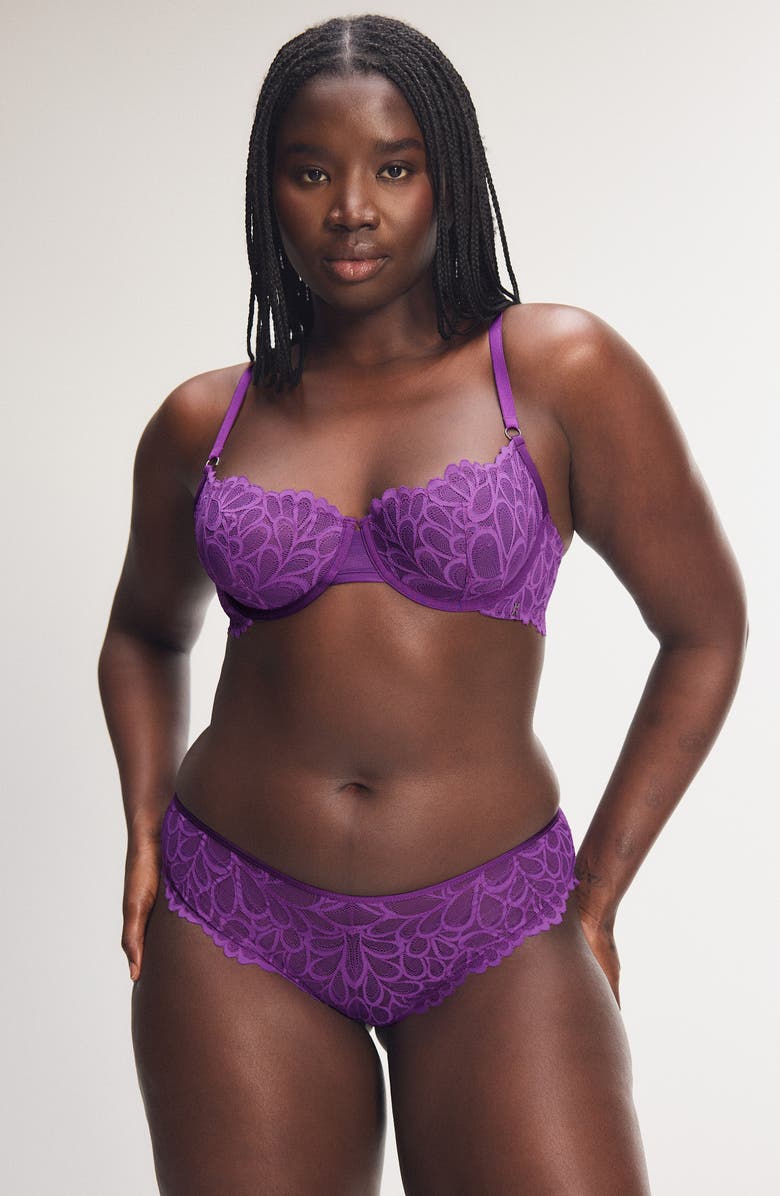 SAVAGE X FENTY Savage Not Sorry Lace Cheeky Panties, Alternate, color, Purple Gem