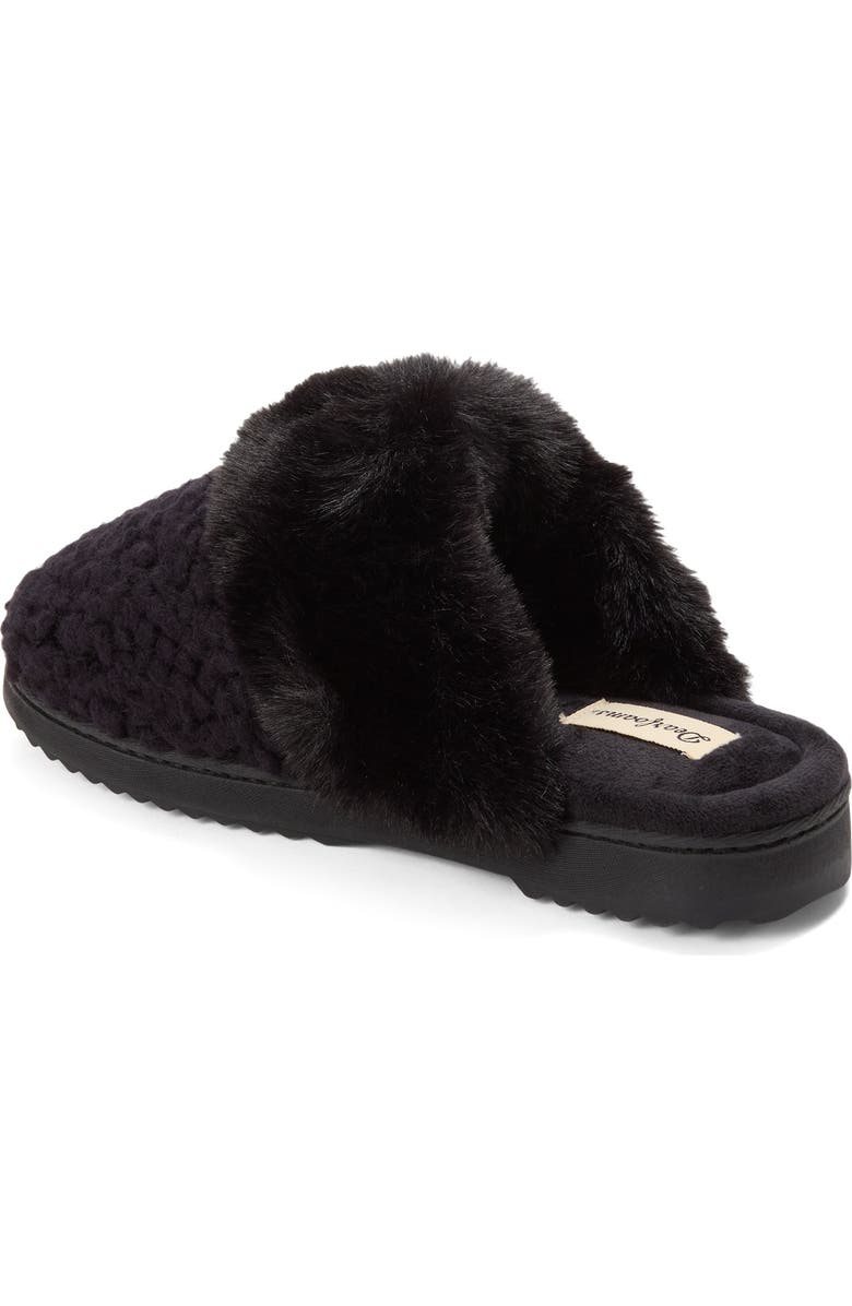 DEARFOAMS Courtney Knit Scuff Slipper, Alternate, color, Black Solid
