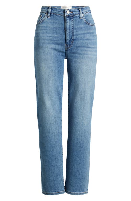 Frame Le Sleek Straight High Waist Straight Leg Jeans In Black