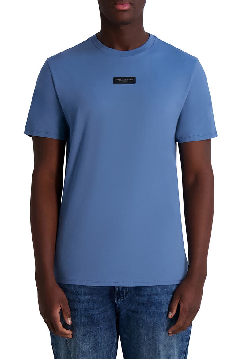 Logo Cotton Jersey T-Shirt, Main, color, MEDIUM BLUE