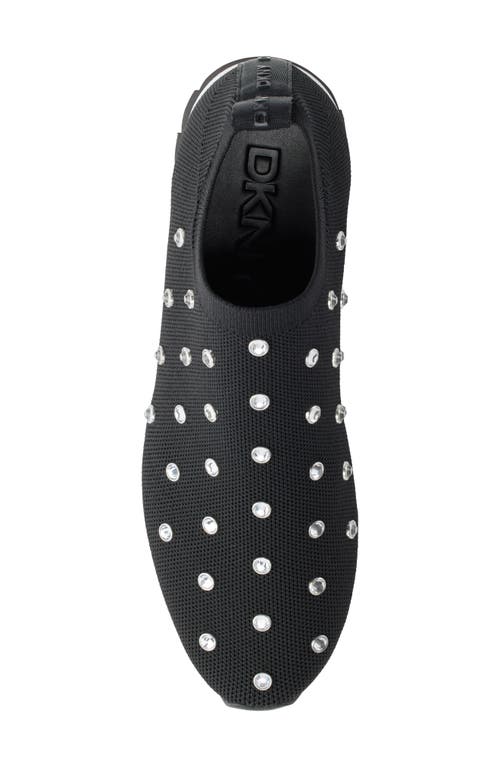 Dkny Abbott Knit Sneaker In Black