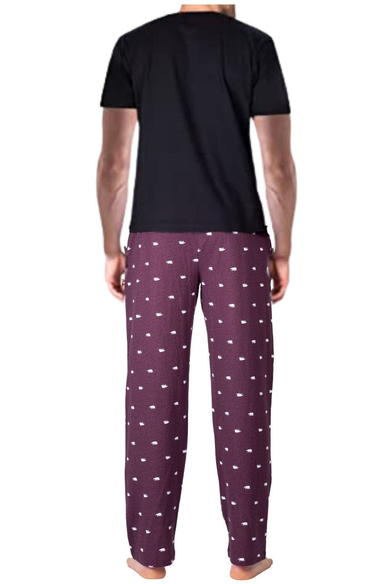 SLEEPHERO Knit Brushed California Bear Flannel Pajamas, Alternate, color, Polar Bear