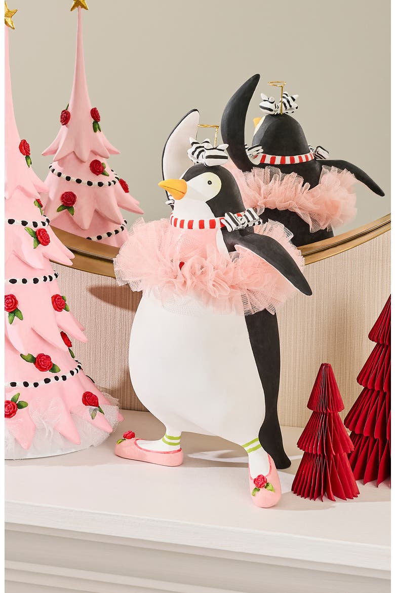 Millicent Penguin Ballerina Ornament, Alternate, color, BLACK