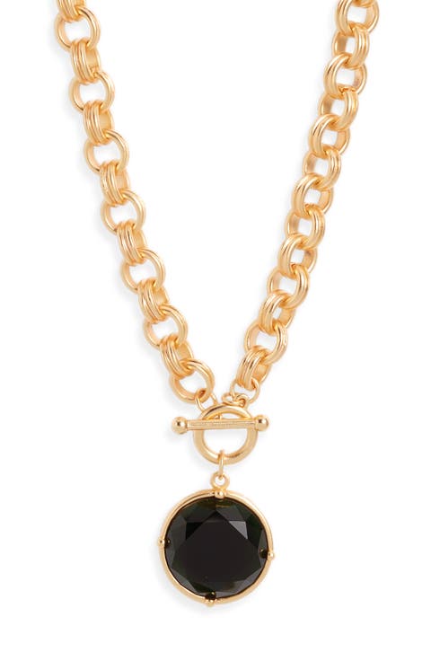 Cabochon Pendant Necklace