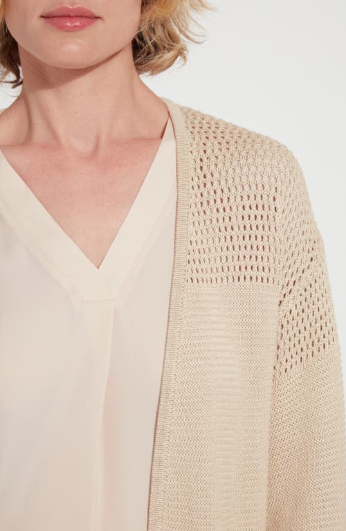Lyssé Lysse Dani Open Knit Cardigan Sweater In Neutral