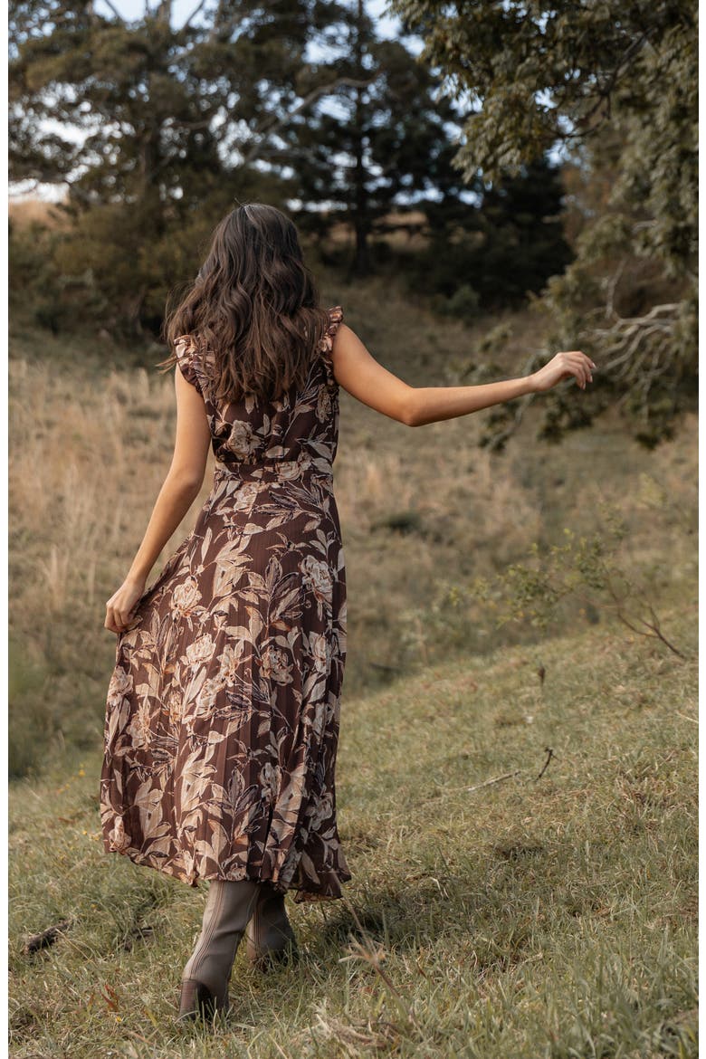 brown sleeveless maxi dress Brown Sleeveless Maxi Dress - Casual Dresses