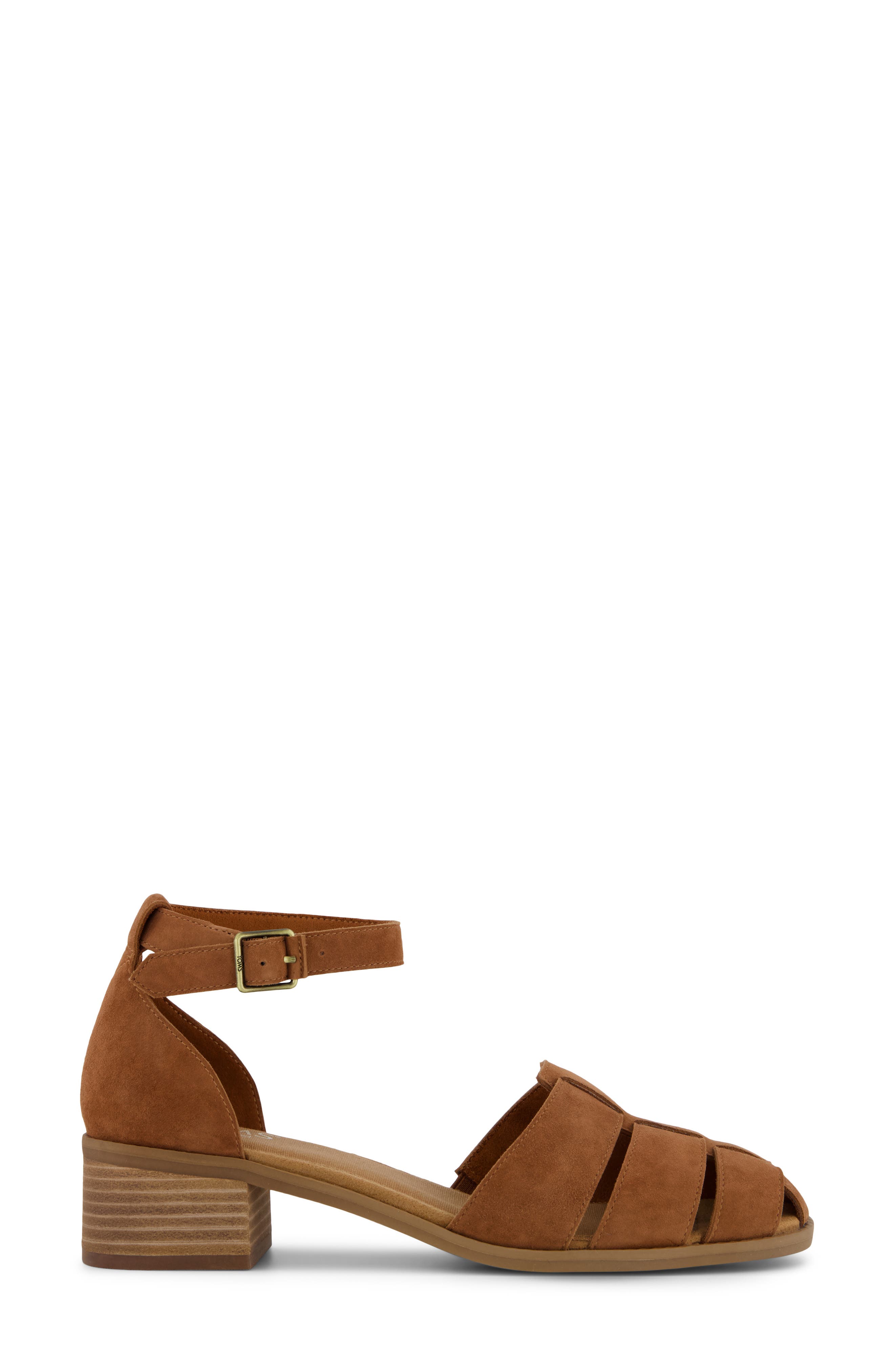 Jaclyn Ankle Strap Fisherman Sandal, Alternate, color, BROWN