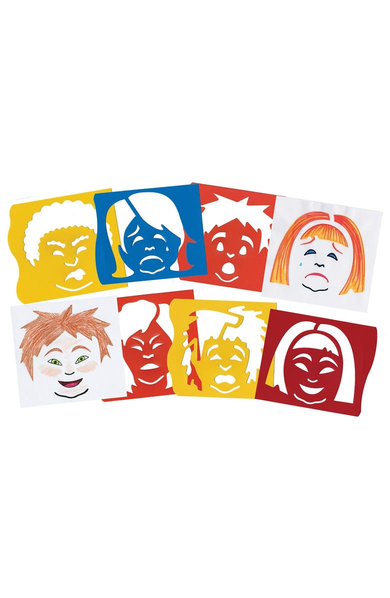 Kaplan Early Learning Company Stencil Mill Set - ABCs, 123s, Animals, People & Emotions, Alternate, color, Multicolored