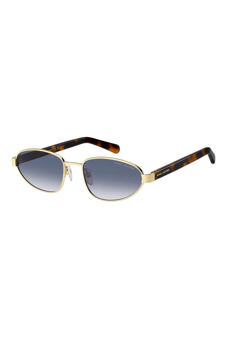 56mm Oval Sunglasses, Alternate, color, GOLD BLUE/ BLUE SF