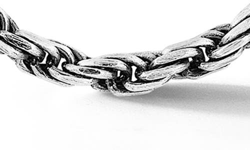 Yield Of Men Oxidized 3mm Rope Chain Necklace In Blue