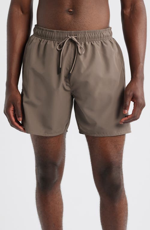 Hugo Boss Boss Dive Swim Trunks In Brown