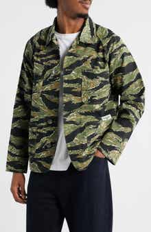 Service Works Coverall 2.0 Tiger Stripe Organic Cotton Twill Chore Coat